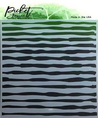 Picket Fence Studios 6"x6" Stencil - Watercolor Brush Strokes