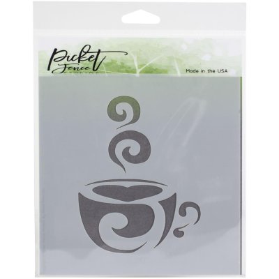 Picket Fence Studios 6"x6" Stencil - Coffee Cup