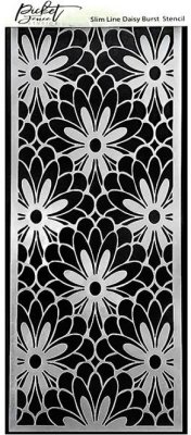 Picket Fence Studios 4"x10" Stencil - Slim Line Daisy Burst
