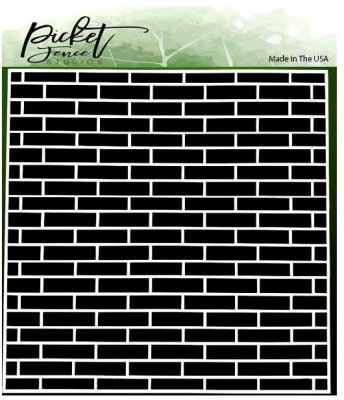 Picket Fence Studios 6"x6" Stencil - English Brick Wall