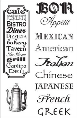 7 gypsies Clear Stamp Set - Cuisines