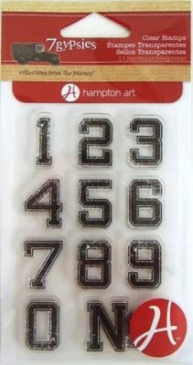 Hampton Art 7 Gypsies Clear Stamp Set - Varsity Numbers