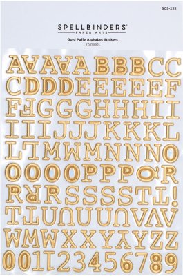 Spellbinders Gold Puffy Alphabet Stickers