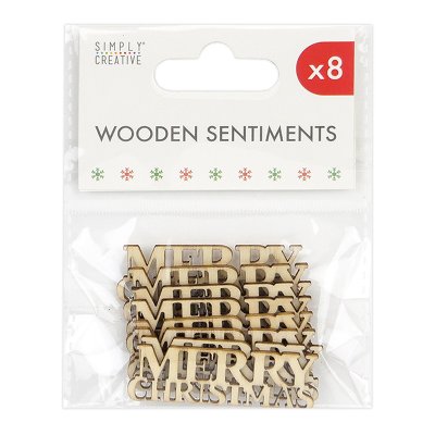 Simply Creative Wooden Sentiments - Merry Christmas