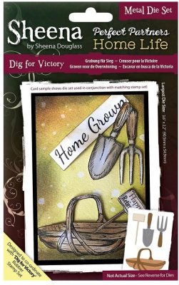 Crafters Companion Sheena Douglass Perfect Partner Home Life Metal Dies - Dig for Victory