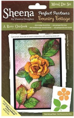 Crafters Companion Sheena Douglass Perfect Partners Country Cottage Metal Dies - A Rosy Outlook