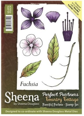 Sheena Douglass Perfect Partners Country Cottage A6 Unmounted Rubber Stamp - Fanciful Fuschia