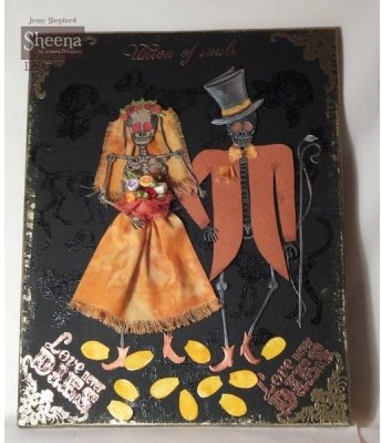 Sheena Douglass Perfect Partners Day of the Dead A6 Unmounted Rubber Stamp - Union of Soul