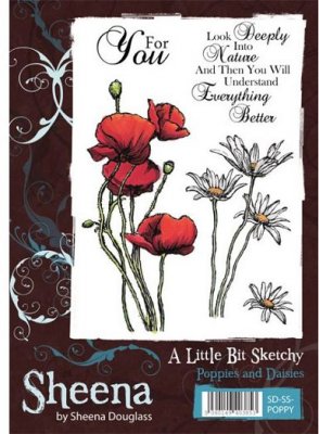 A Little Bit Sketchy Stamp Set - Poppies and Daisies by Sheena Douglass