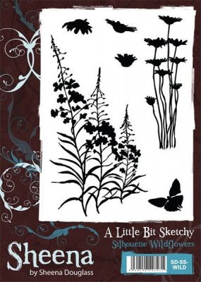 A Little Bit Sketchy Stamp Set - Silhouette Wildflowers by Sheena Douglass