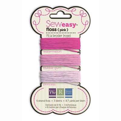 We R Memory Keepers - Sew Easy Floss, Pink (23.8m)