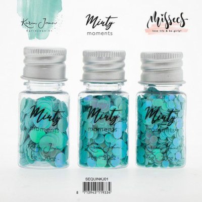 Studio Light Karin Joan Sequins Set - Minty Moments nr.01 (3 pack)