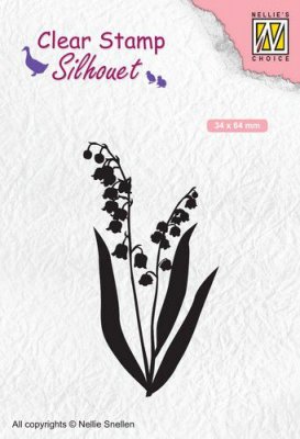 Nellies Choice Clearstamp - Silhouette Lily Of The Valley