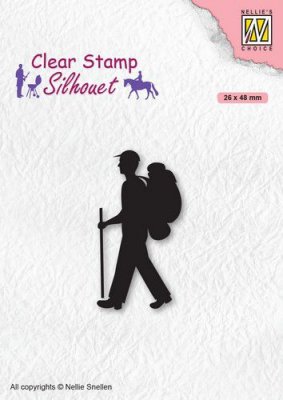 Nellies Choice Clear Stamps - Silhouette Backpacker