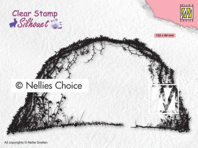Nellies Choice Clear Stamps - Silhouette Floral Bow