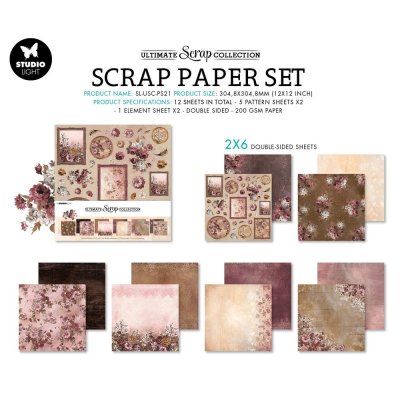 Studio Light 12”x12” Paper Set - Ultimate Scrap Collection nr.21