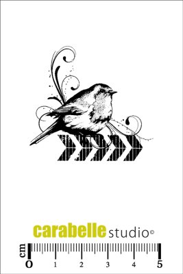 Carabelle Studio Cling Stamp - Chevron Bird Collage