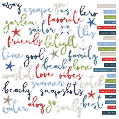 49 And Market Chipboard Set - Summer Porch Words