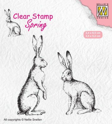 Nellies Choice Clearstamp - Two Hares