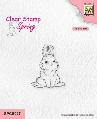 Nellies Choice Clear Stamps - Cute Rabbit #2