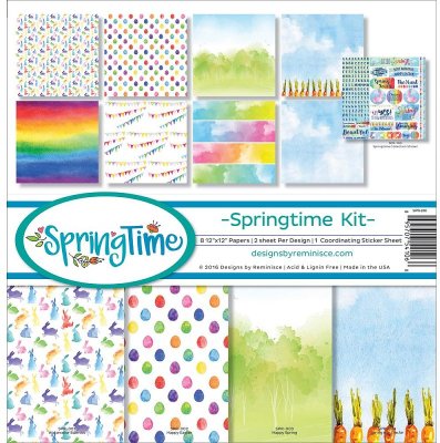 Reminisce Collection Kit 12"x12" - Springtime (9 sheets)