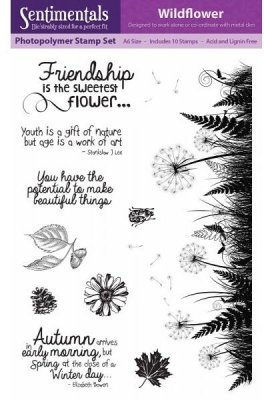 Sentimentals Clear Photopolymer Stamps - Wildflower by Crafters Companion