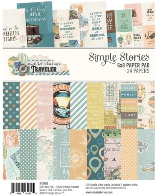 Simple Stories 6”x8” Paper Pad - Simple Vintage Traveler (24 sheets)