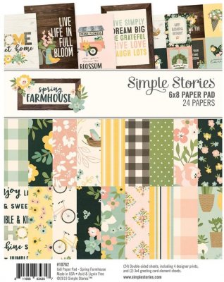 Simple Stories 6”x8” Paper Pad - Spring Farmhouse (24 sheets)