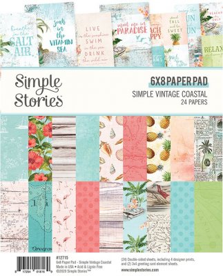 Simple Stories 6"x8" Double-Sided Paper Pad - Simple Vintage Coastal (24 sheets)