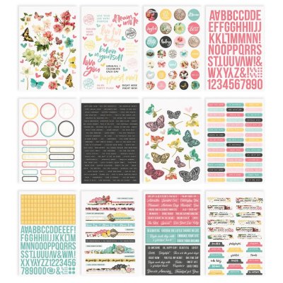 Simple Stories Sticker Book - Vintage Cottage Fields (12 sheets, 648 stickers)