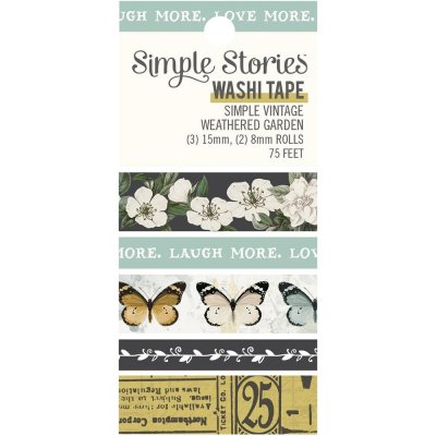 Simple Stories Washi Tape - Simple Vintage Weathered Garden (5 pack)