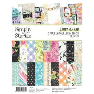 Simple Stories 6”x8” Paper Pad - Simple Vintage Life in Bloom (24 sheets)