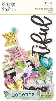 Simple Stories Pages Pieces - Simple Vintage Life in Bloom (18 pieces)