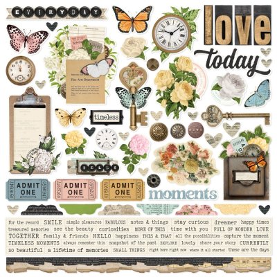Simple Stories Cardstock Stickers - Simple Vintage Junk Drawer