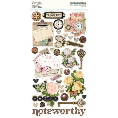 Simple Stories 6”x12” Chipboard - Simple Vintage Junk Drawer