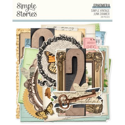 Simple Stories Ephemera Pack - Simple Vintage Junk Drawer