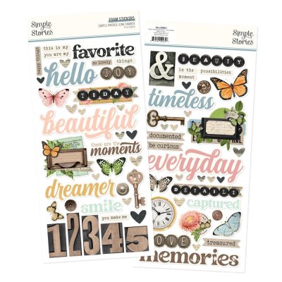 Simple Stories Foam Stickers - Simple Vintage Junk Drawer