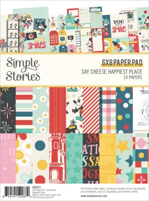 Simple Stories 6"x8" Paper Pad - Say Cheese Happiest Place (24 sheets)