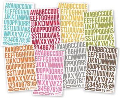 Snap Cardstock Stickers 4"x6" Sheets (8 sheets)