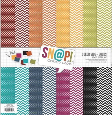 Simple Stories Paper Collection - 12" x 12" Snap Bolds Color Vibe (8 sheets)