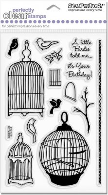 Stampendous Clear Stamp Set - Birthday Cages