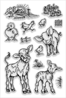 Stampendous Perfectly Clear Stamp Set - On The Farm