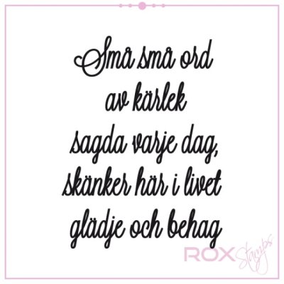 ROX Stamps Stämplar - Små små ord av kärlek