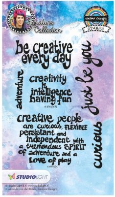 Studio Light Stamp A6 Mixed Media Rainbow Designs #15