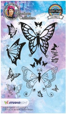 Studio Light Stamp A6 Mixed Media Rainbow Designs #18