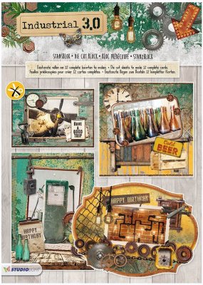 Studio Light A4 Die-Cut Bloc - Industrial 3.0 #75 (12 sheets)