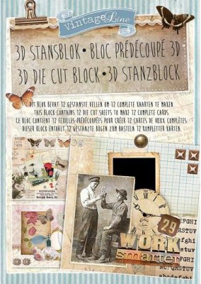 Studio Light A4 Die-Cut Bloc - Vintage (12 sheets)
