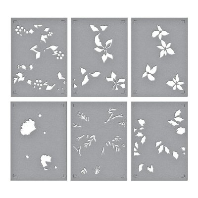 Spellbinders Layered Stencil Set - Festive Poinsettias (6 stencils)