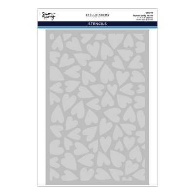 Spellbinders Layered Stencils - Sending Hugs Puffy Hearts