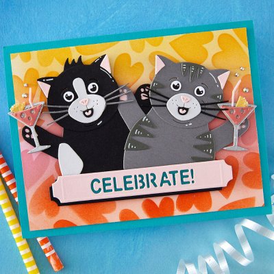 Spellbinders Layered Stencils - Sending Hugs Puffy Hearts